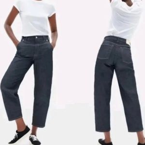 Everlane Women's Jeans Size 31 Dark Wash Arc Loose Fit Crop High Rise